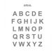 Customized Arial alphabet