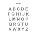 Customized Arial alphabet