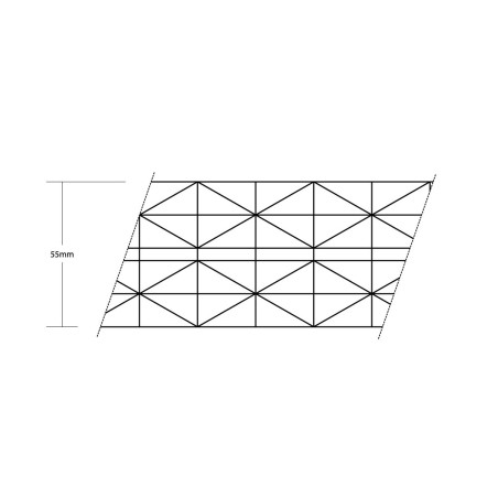 Colorless Alveolar Polycarbonate 55 mm