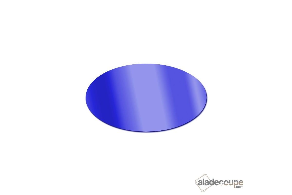 Miroir acrylique Rond Bleu 3 mm découpe sur mesure
