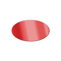 Red Oval Acrylic mirror 3 mm