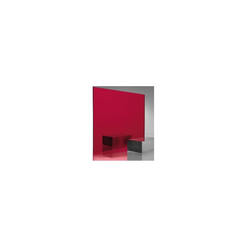 Miroir acrylique Rouge 3 mm
