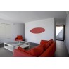 Miroir acrylique Rouge en accord avec ce canapé design
