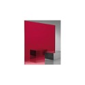 Miroir acrylique Rond Rouge 3 mm