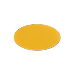Oval Cast PMMA Yellow 3 mm