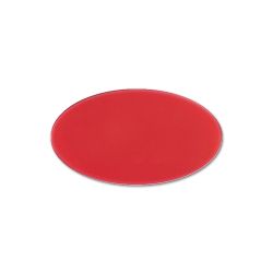 Oval Cast PMMA Red 3 mm