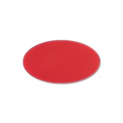 Oval Cast PMMA Red 3 mm