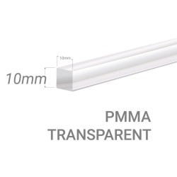 Clear Acrylic square bar 10x10mm