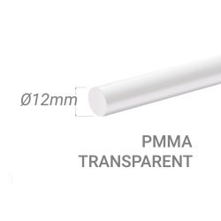 Bâton PMMA Incolore Diam. 12mm