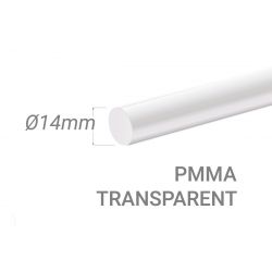 Bâton PMMA Incolore Diam. 14mm