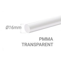 Bâton PMMA Incolore Diam. 16mm