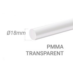Bâton PMMA Incolore Diam. 18mm