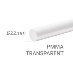 Bâton PMMA Incolore Diam. 22mm