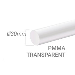 Bâton PMMA Incolore Diam. 30mm