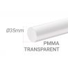 Bâton PMMA Incolore Diam. 35mm