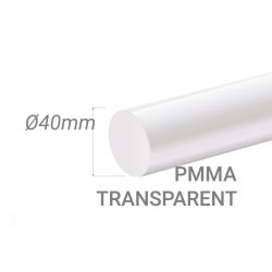 Bâton PMMA Incolore Diam. 40mm