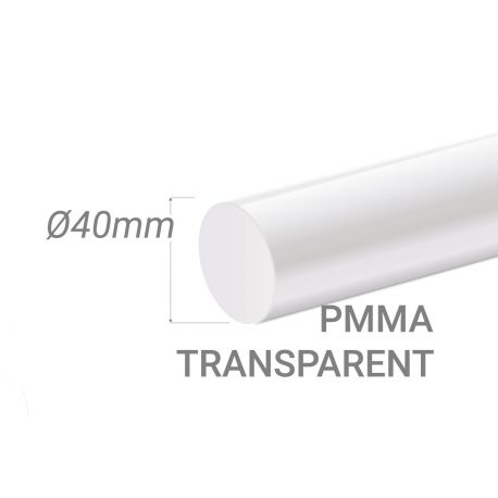 Colorless Acrylic Stick Diam.40mm