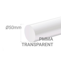 Colorless Acrylic Stick Diam.50mm