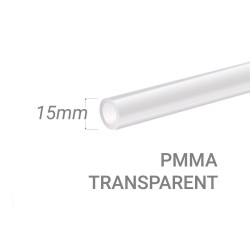 Clear PMMA Tube 15x3mm