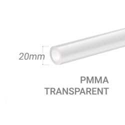 Clear PMMA Tube 20x3mm