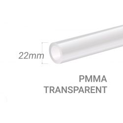 Clear PMMA Tube 22x3mm