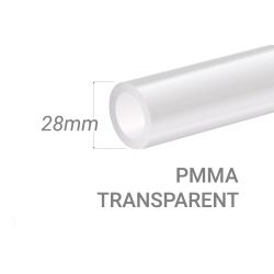 Clear PMMA Tube 28x3mm