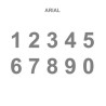 Chiffres Arial sur-mesure